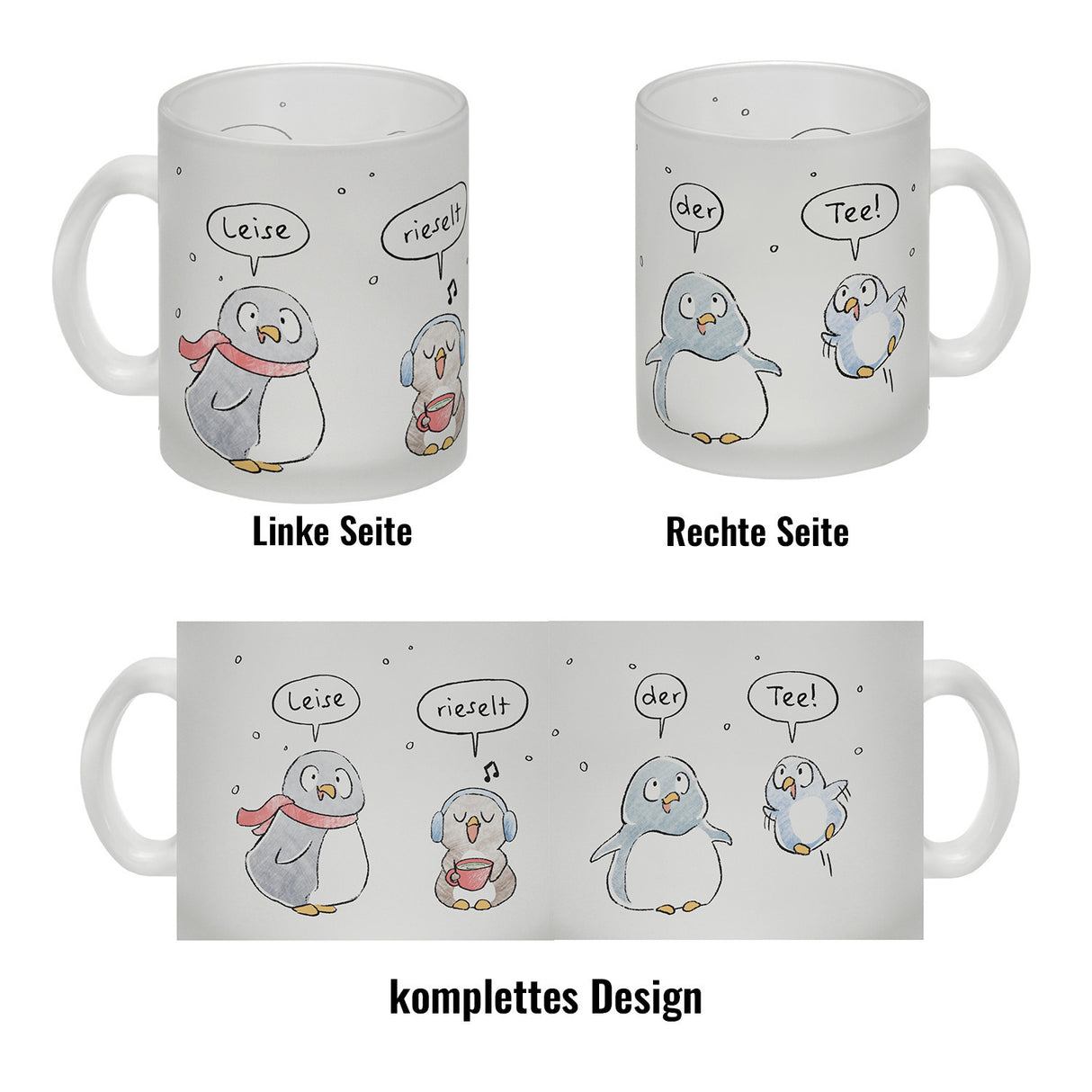 Leise rieselt der Tee Kaffeebecher mit Spruch
