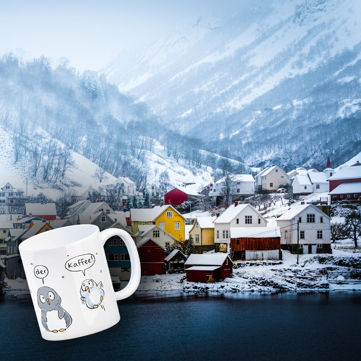 Leise rieselt der Tee Kaffeebecher mit Spruch