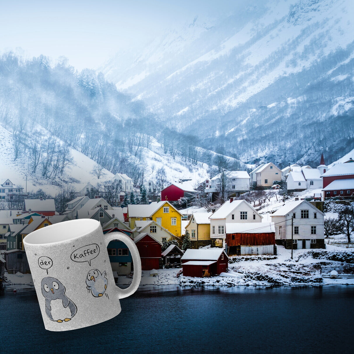 Leise rieselt der Tee Kaffeebecher mit Spruch