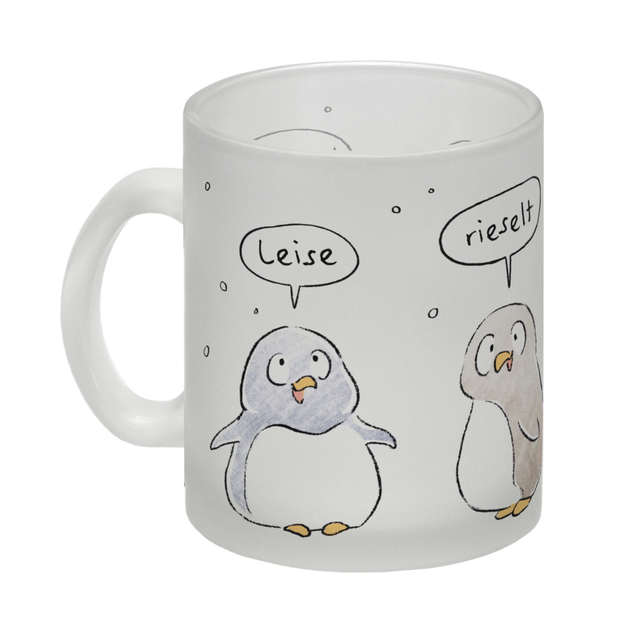 Leise rieselt der Tee Kaffeebecher mit Spruch