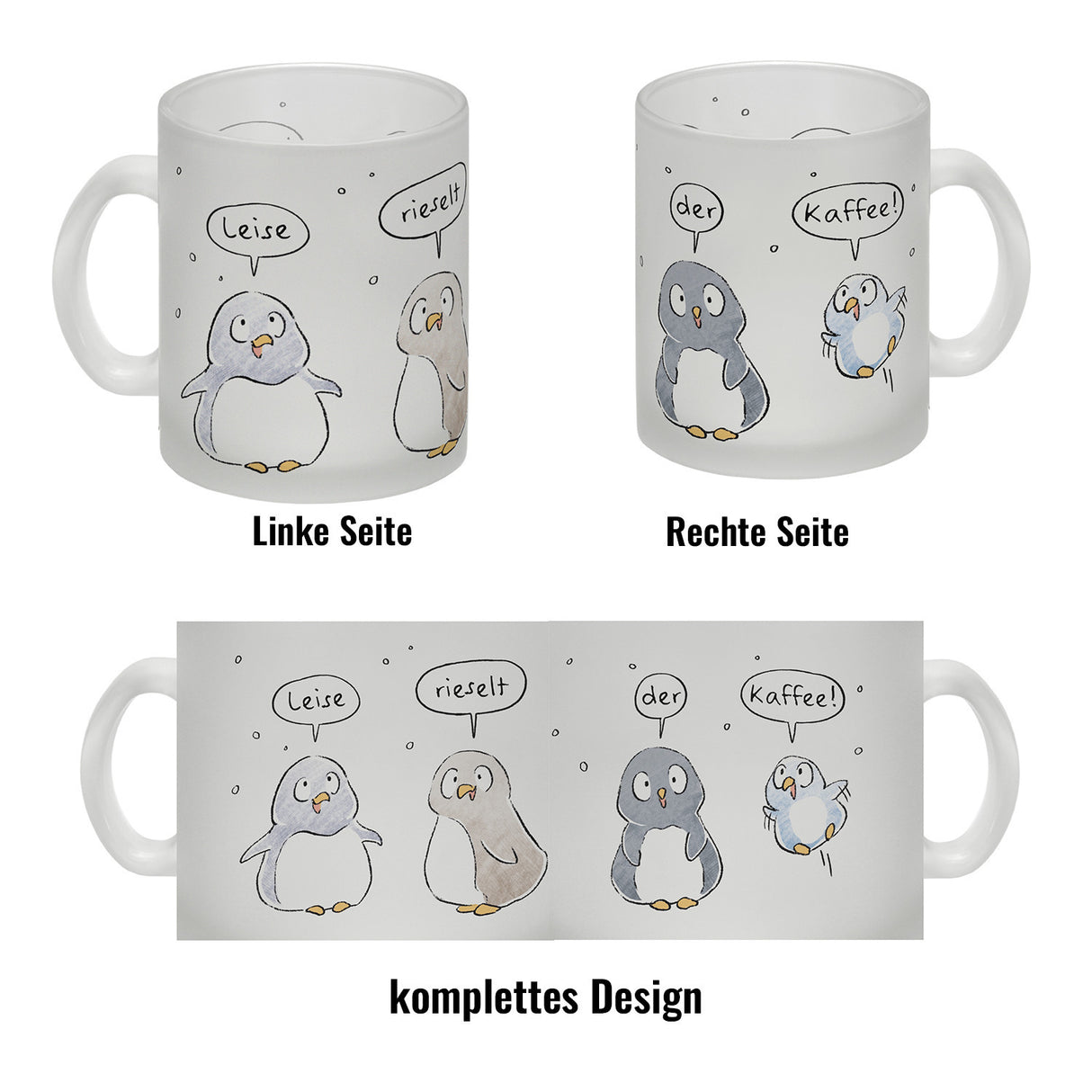 Leise rieselt der Tee Kaffeebecher mit Spruch