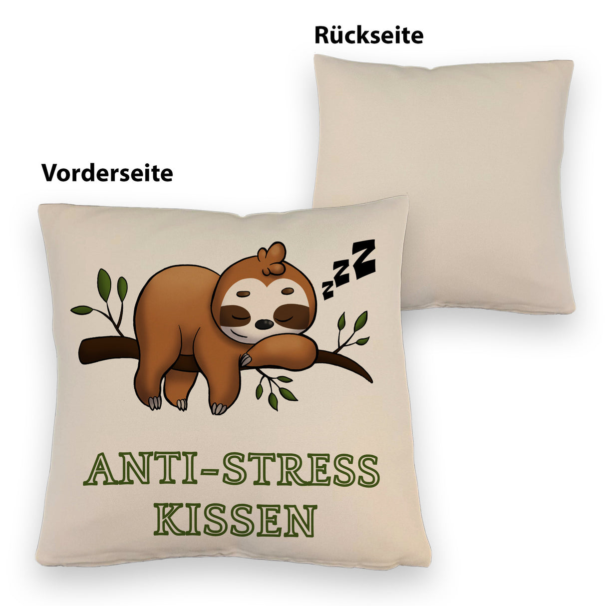 Anti-Stress Kissen mit schlafendem Faultier