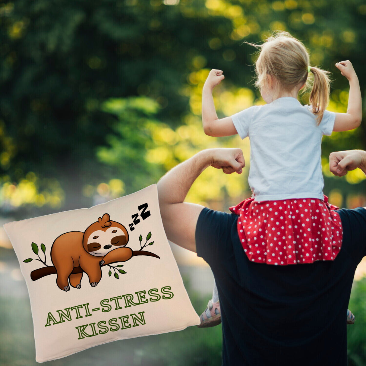 Anti-Stress Kissen mit schlafendem Faultier