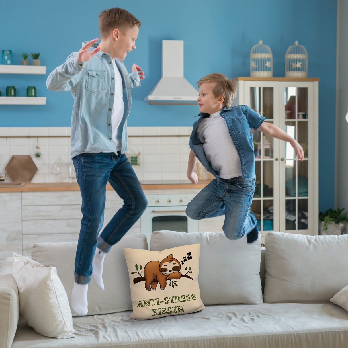 Anti-Stress Kissen mit schlafendem Faultier