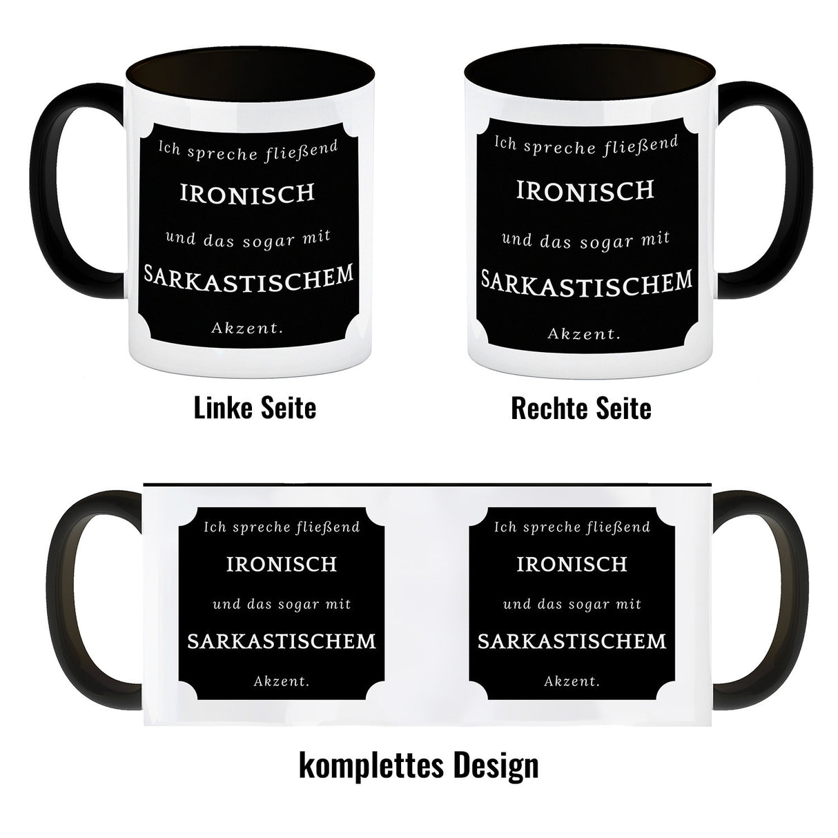 Ich spreche fließend Ironisch Kaffeebecher mit Spruch