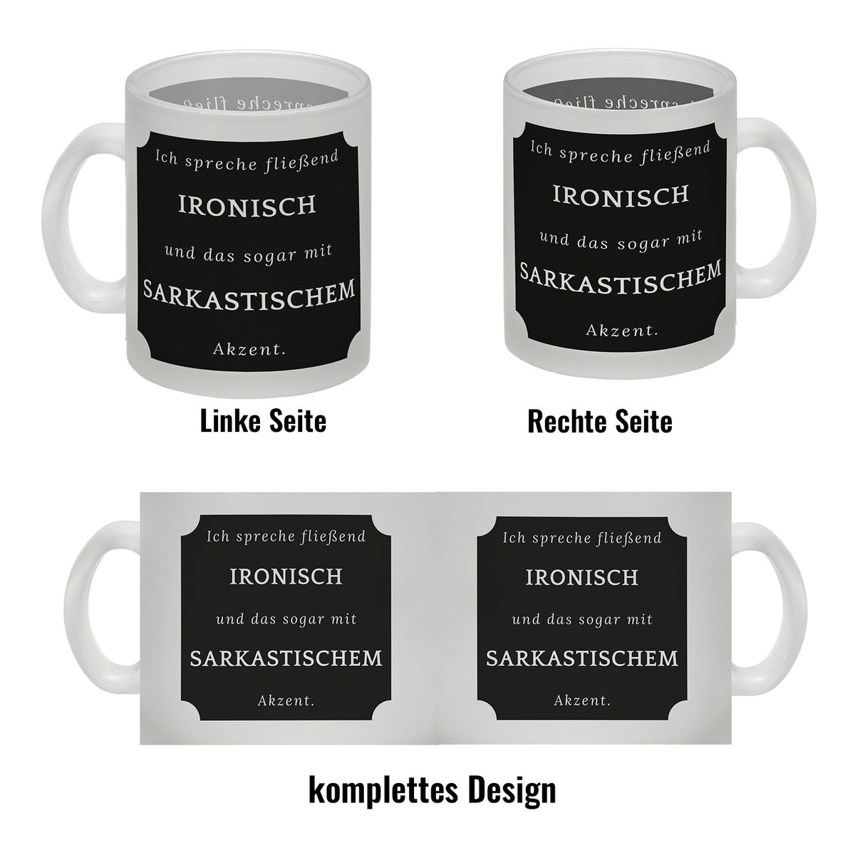 Ich spreche fließend Ironisch Kaffeebecher mit Spruch