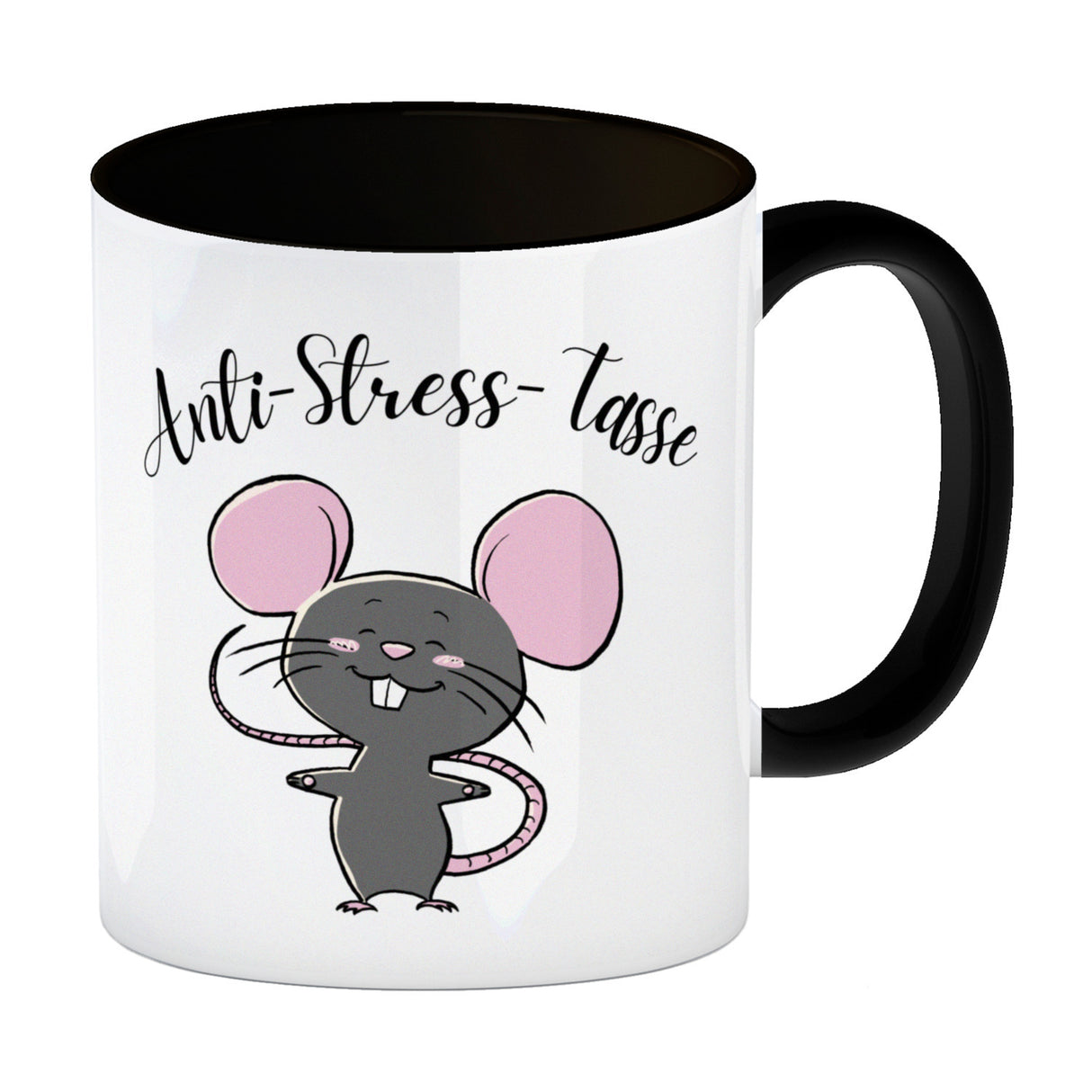 Anti-Stress Maus Kaffeebecher mit Spruch