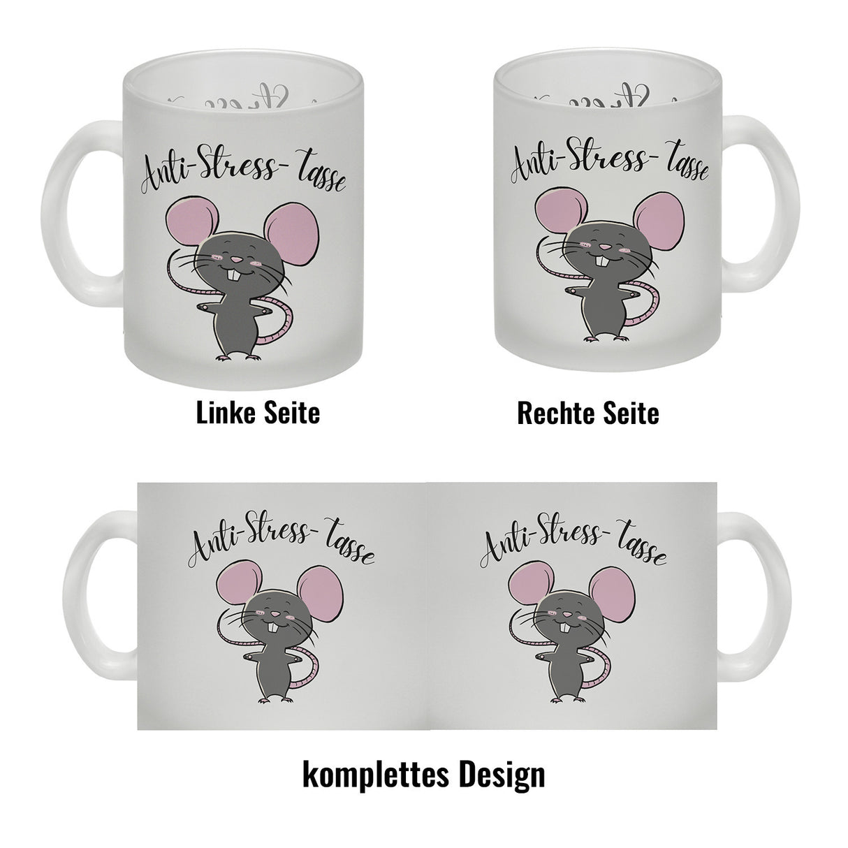 Anti-Stress Maus Kaffeebecher mit Spruch