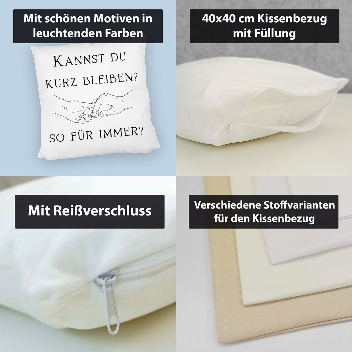 Für immer Kissen mit Spruch