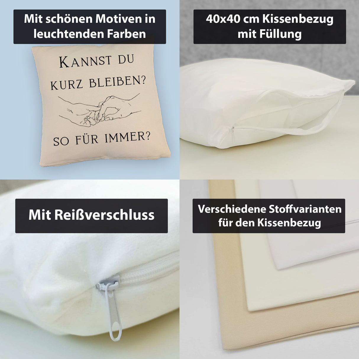Für immer Kissen mit Spruch