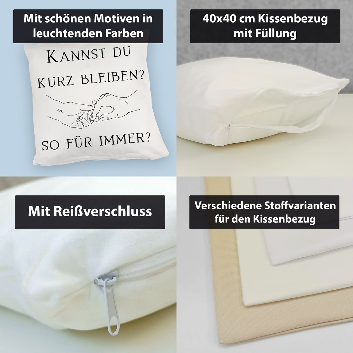 Für immer Kissen mit Spruch