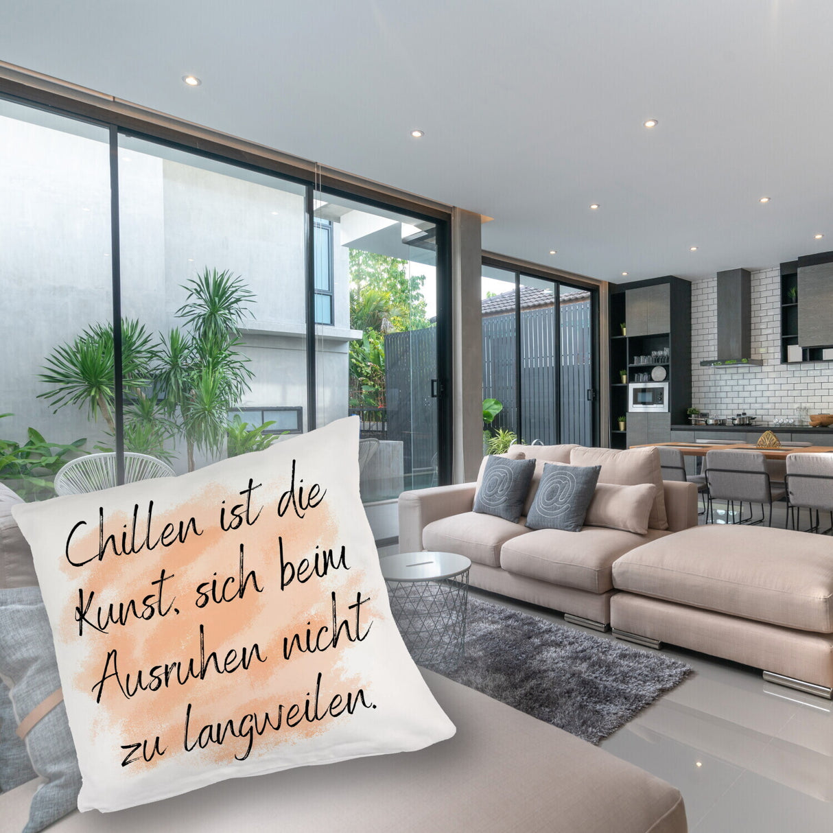 Chillen Kissen mit Spruch