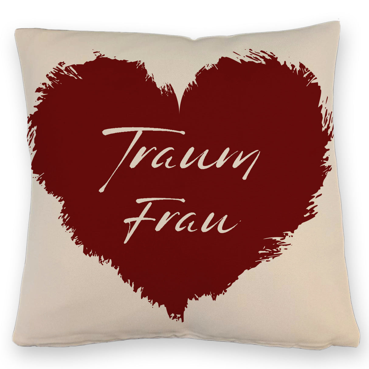 Traumfrau Kissen mit rotem Herz