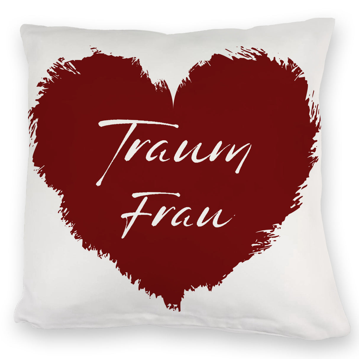 Traumfrau Kissen mit rotem Herz