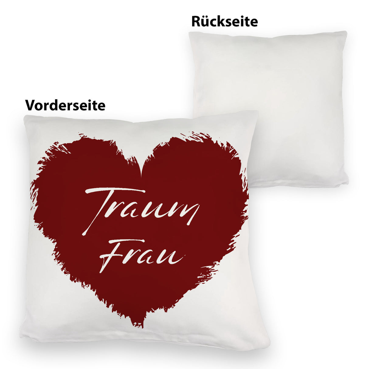 Traumfrau Kissen mit rotem Herz