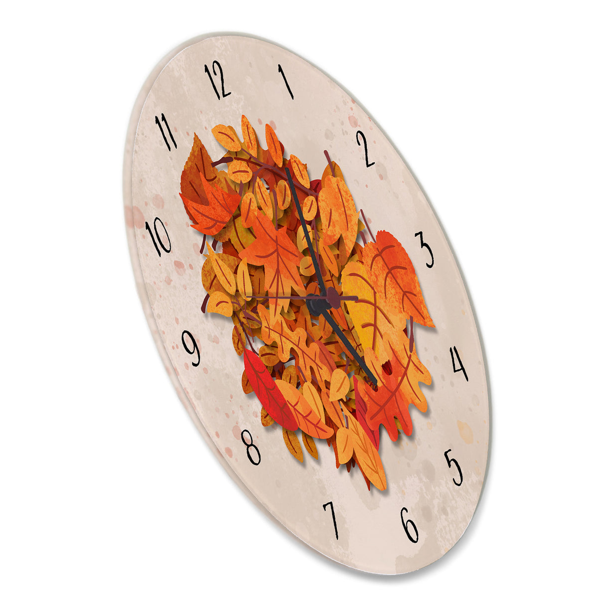 Herbstblätter Wanduhr