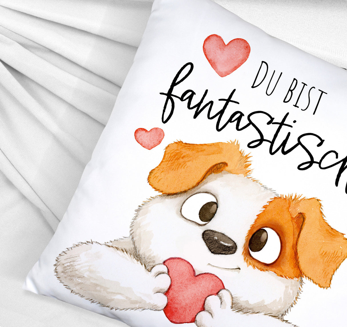 Hund Kissen mit Spruch Du bist fantastisch