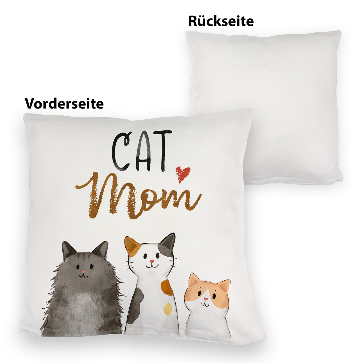 Cat Mom Kissen mit Spruch