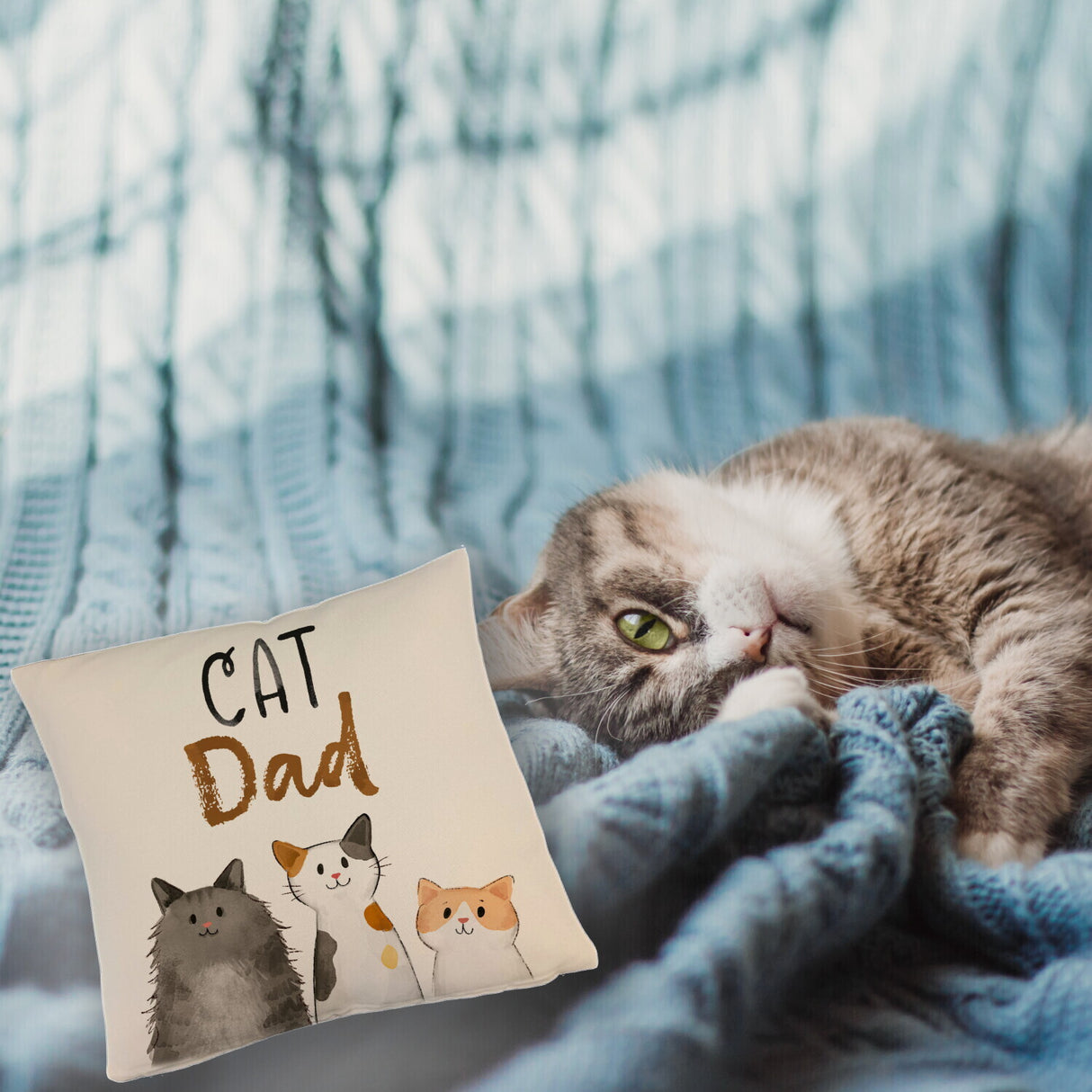 Cat Mom Kissen mit Spruch