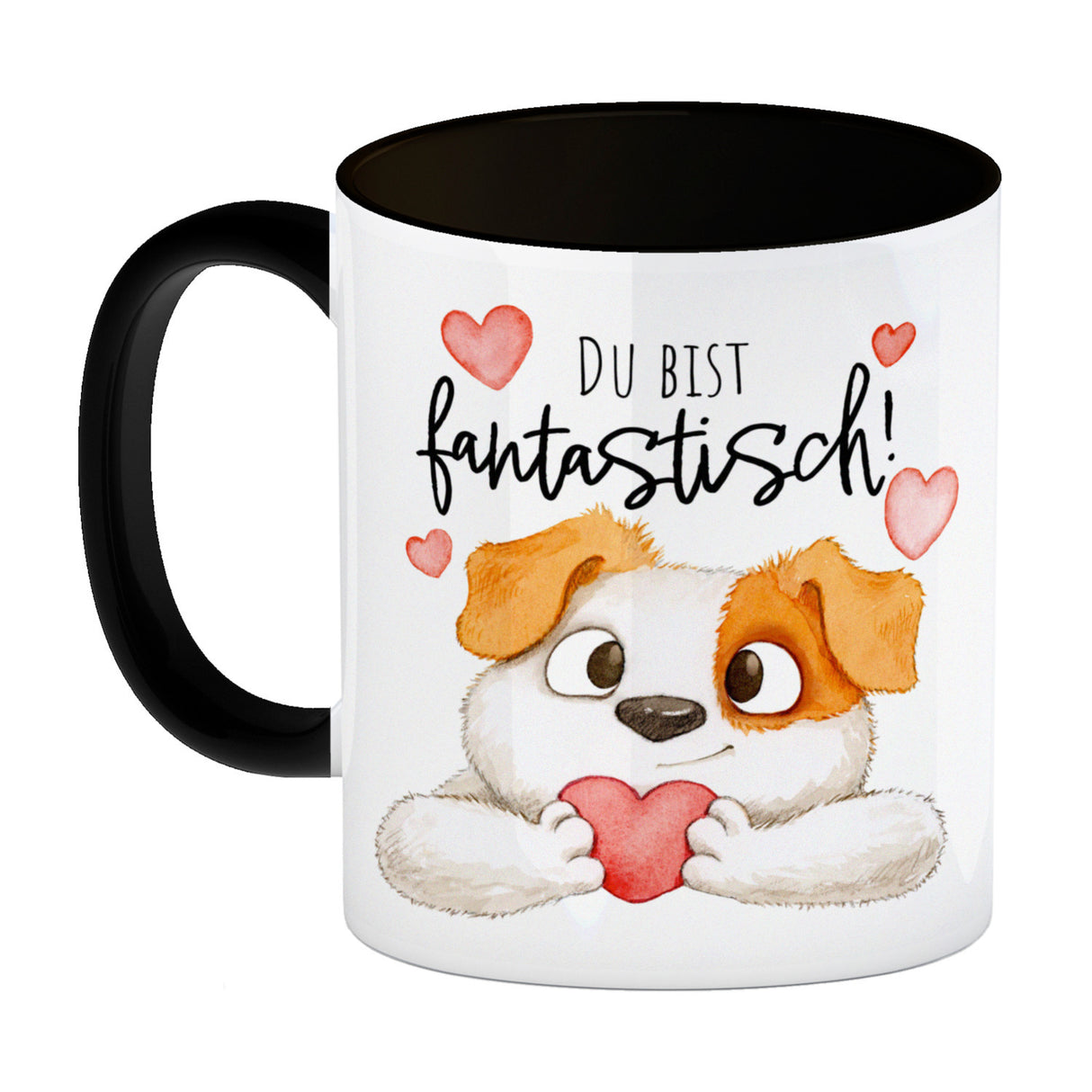 Hund Kaffeebecher mit Spruch Du bist fantastisch