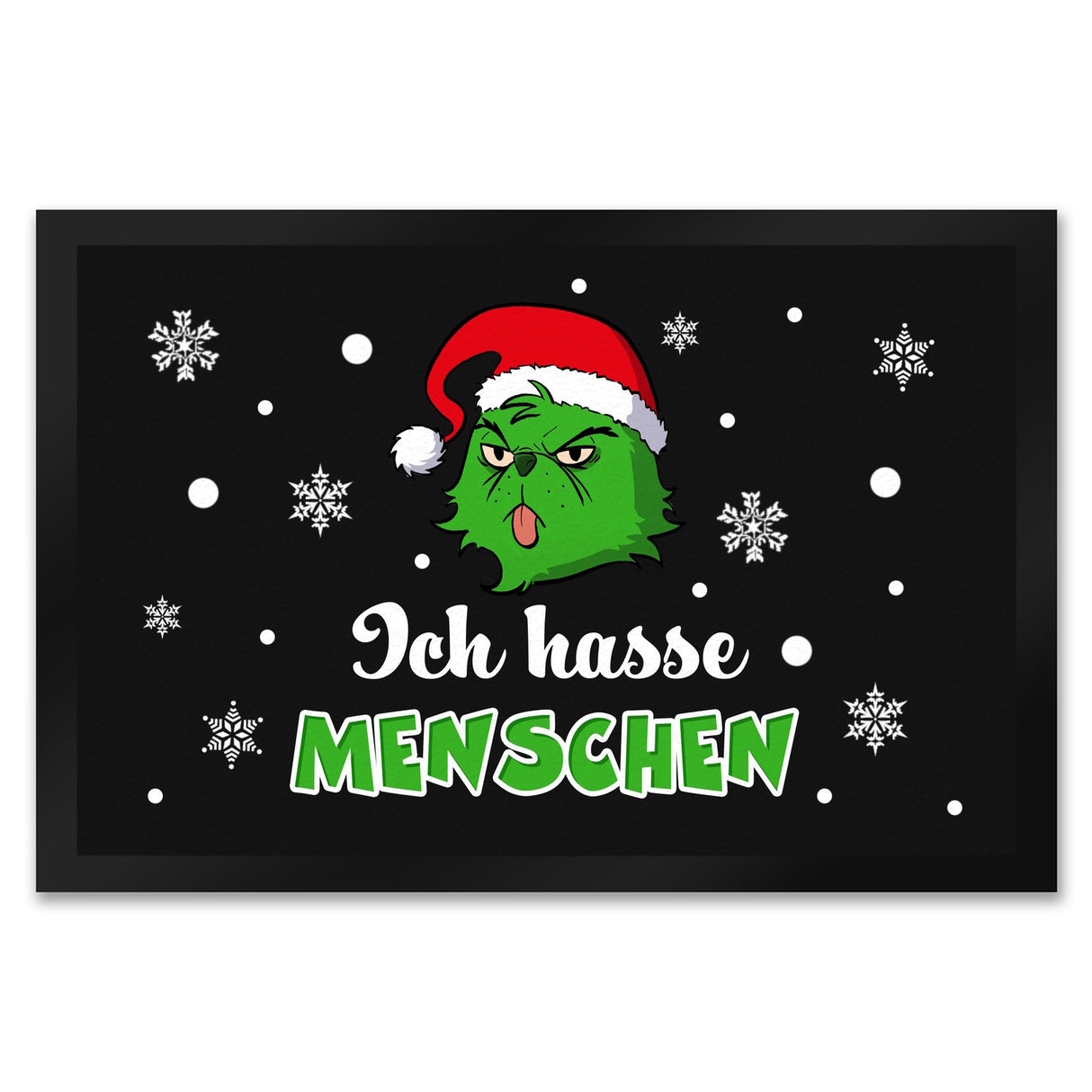 Weihnachtsmuffel Fußmatte in 35x50 cm mit Spruch Ich hasse Menschen