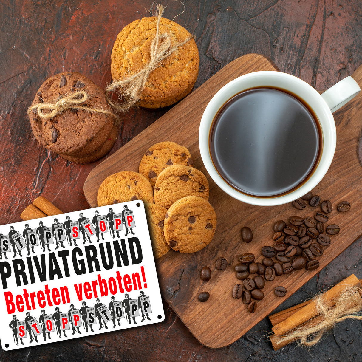 Privatgrund Metallschild in 15x20 cm mit Spruch Betreten verboten