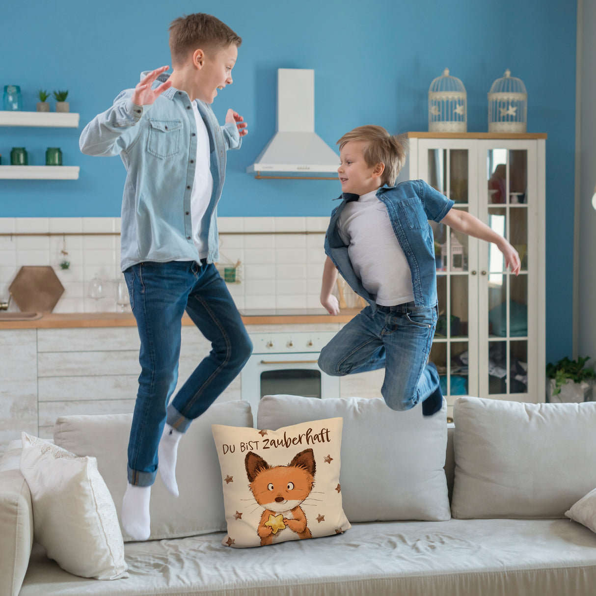 Fuchs Kissen mit Spruch Du bist zauberhaft