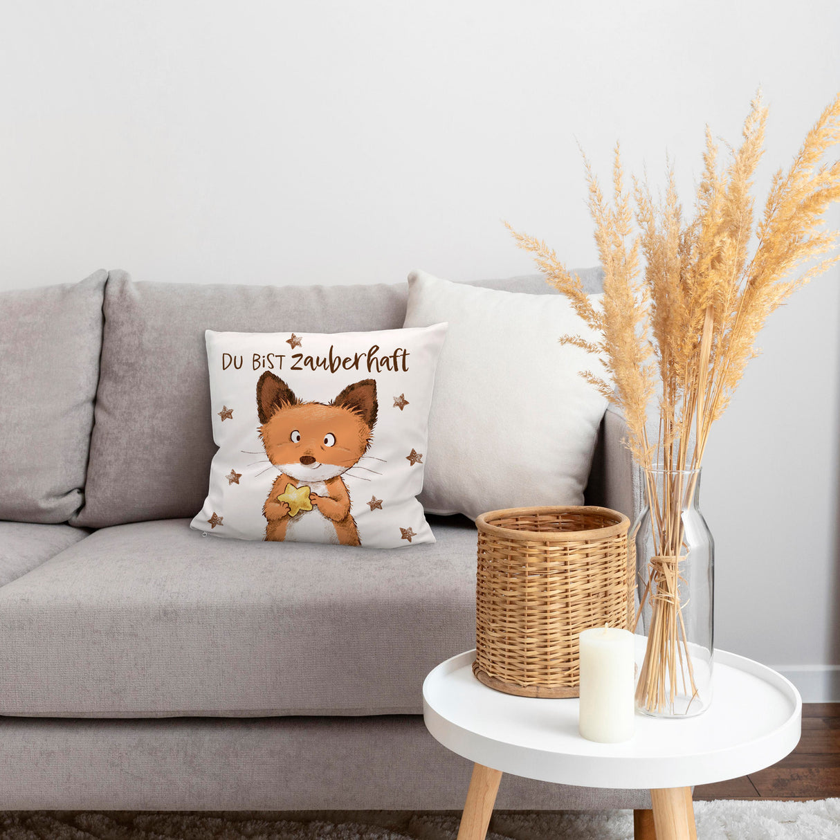 Fuchs Kissen mit Spruch Du bist zauberhaft