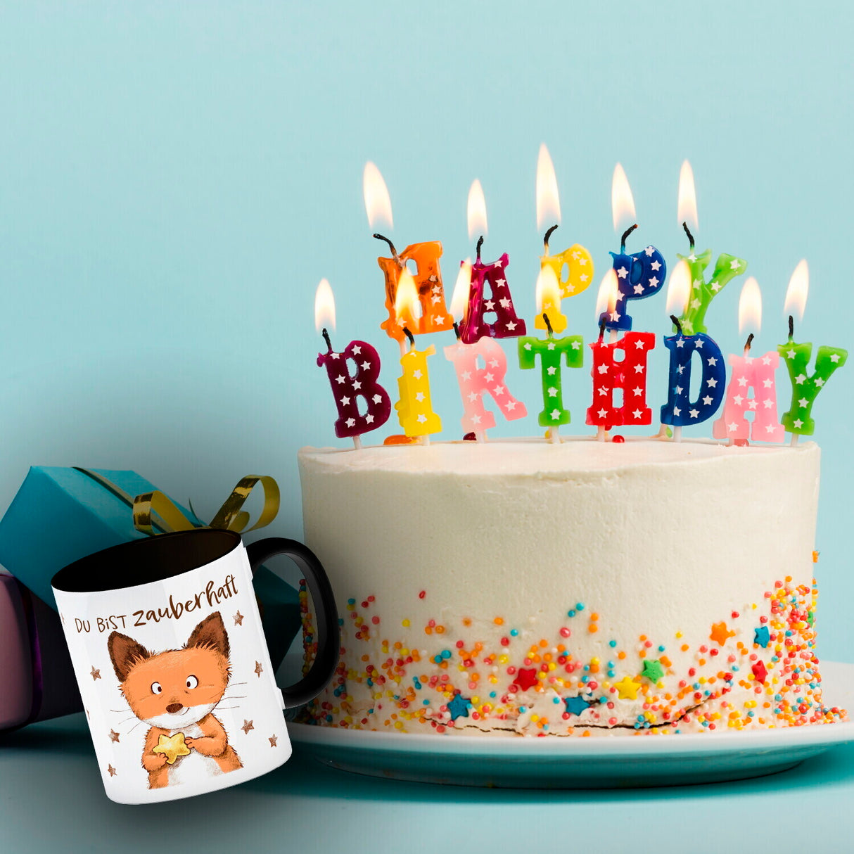 Fuchs Kaffeebecher mit Spruch Du bist zauberhaft
