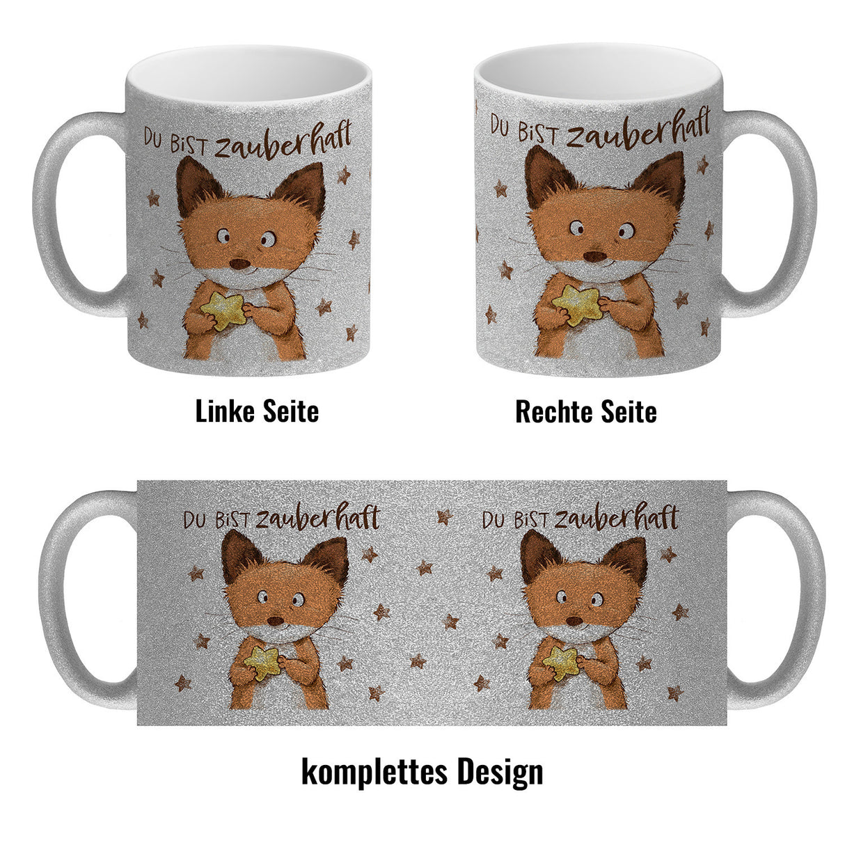 Fuchs Kaffeebecher mit Spruch Du bist zauberhaft