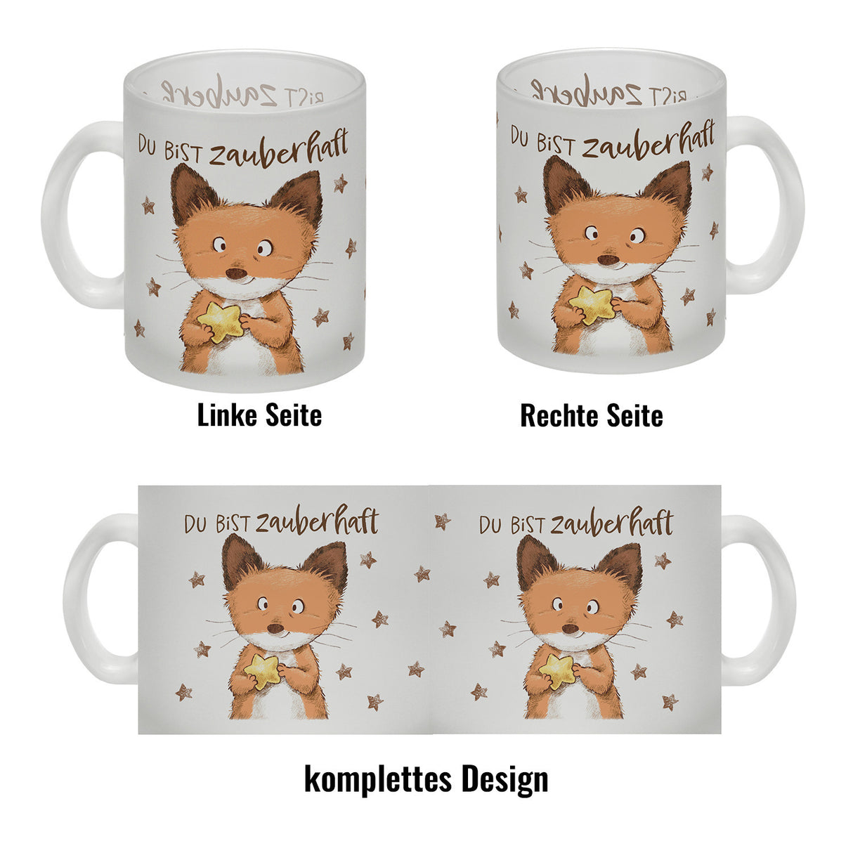 Fuchs Kaffeebecher mit Spruch Du bist zauberhaft