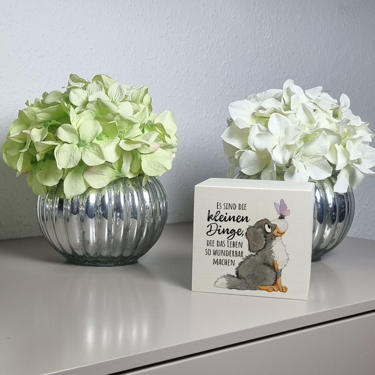 Hund Spardose mit Spruch Die kleinen Dinge machen das Leben so wunderbar