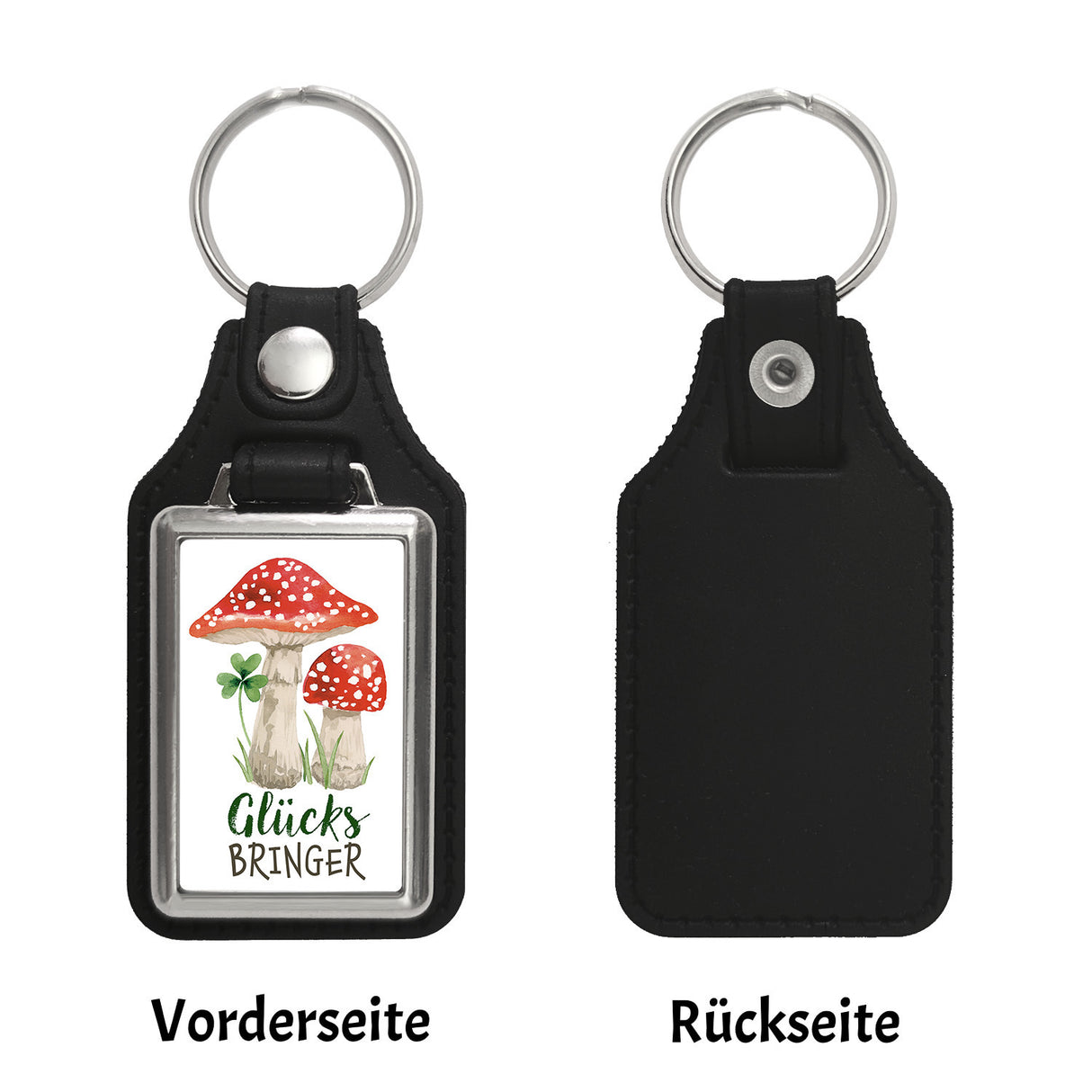 Fliegenpilz Schlüsselanhänger mit Spruch Glücksbringer