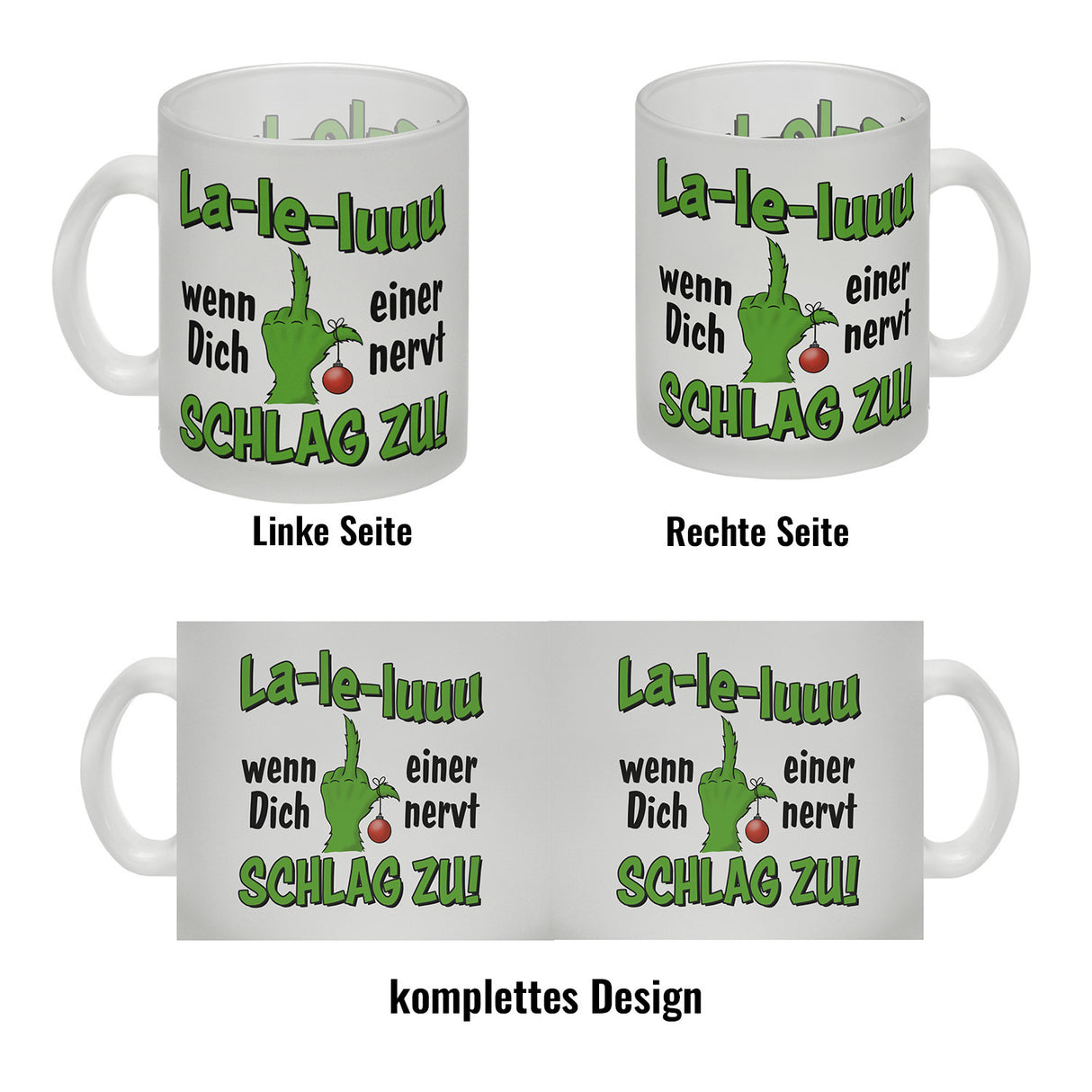 La-le-luuu Kaffeebecher mit Spruch Wenn Dich einer nervt schlag zu