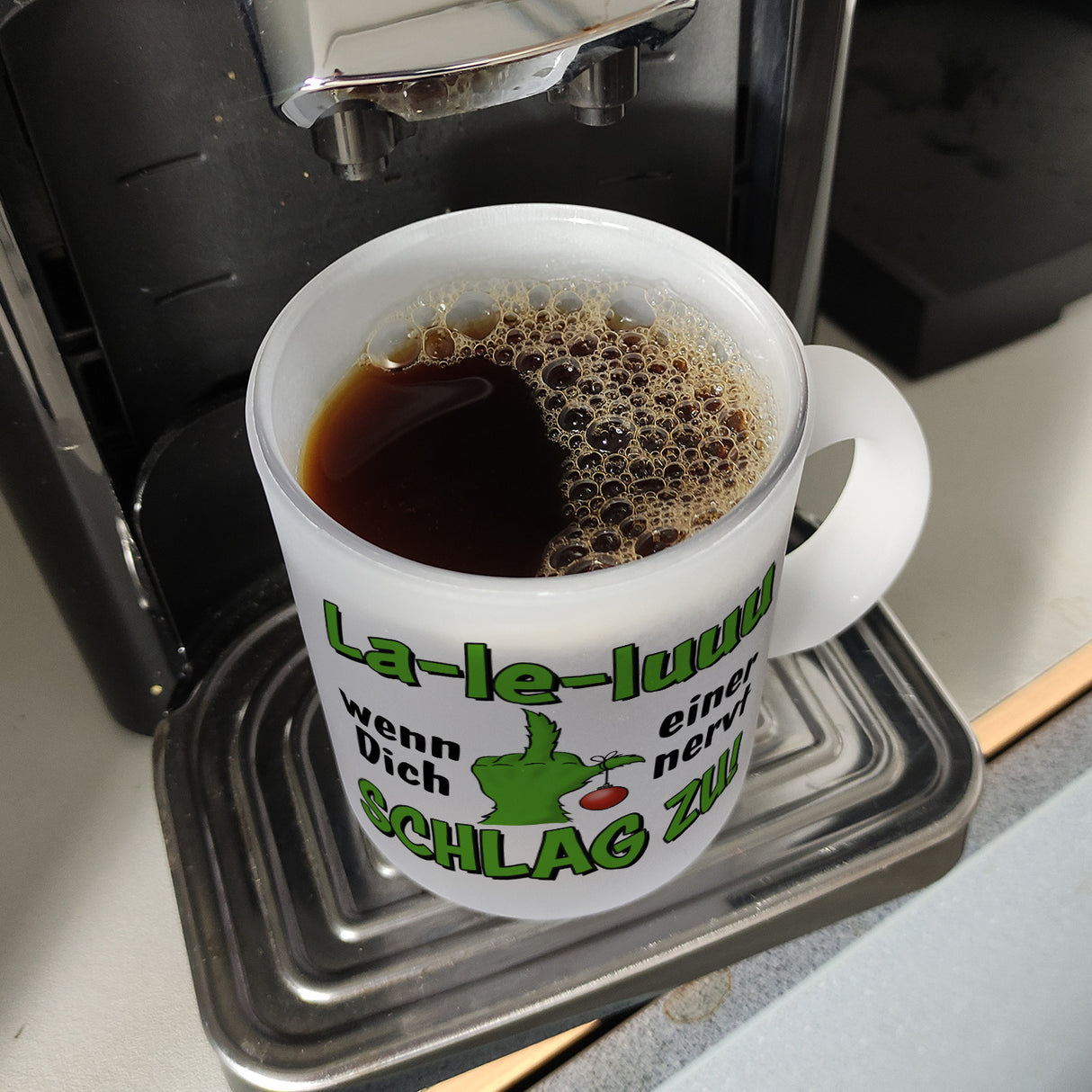 La-le-luuu Kaffeebecher mit Spruch Wenn Dich einer nervt schlag zu