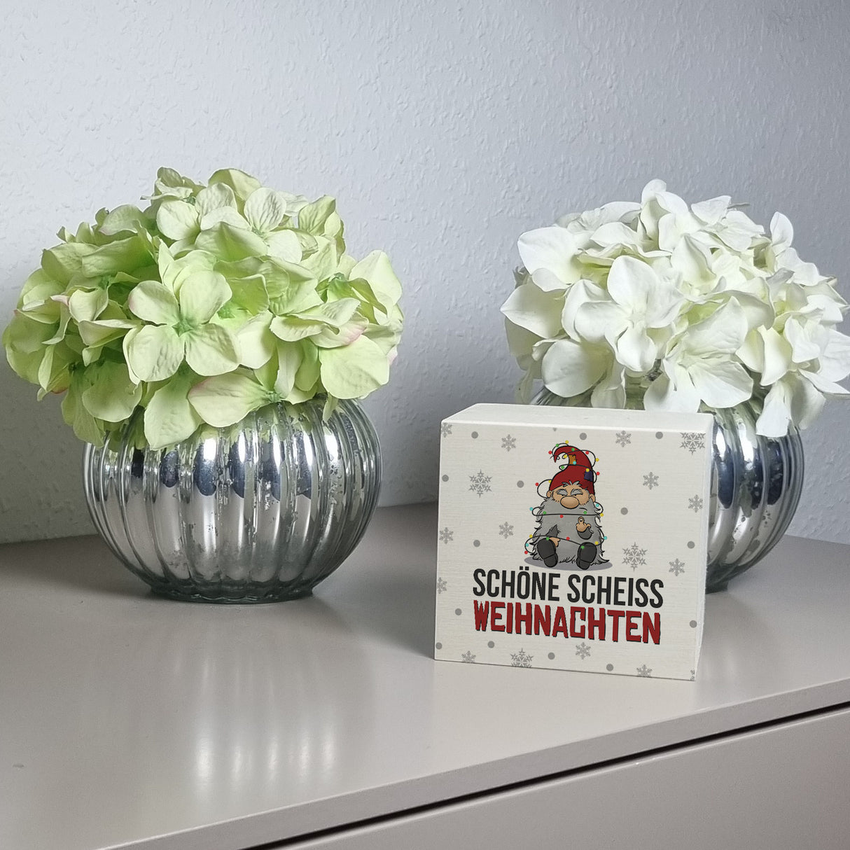 Grimmiger Wichtel Spardose mit Spruch Schöne scheiß Weihnachten