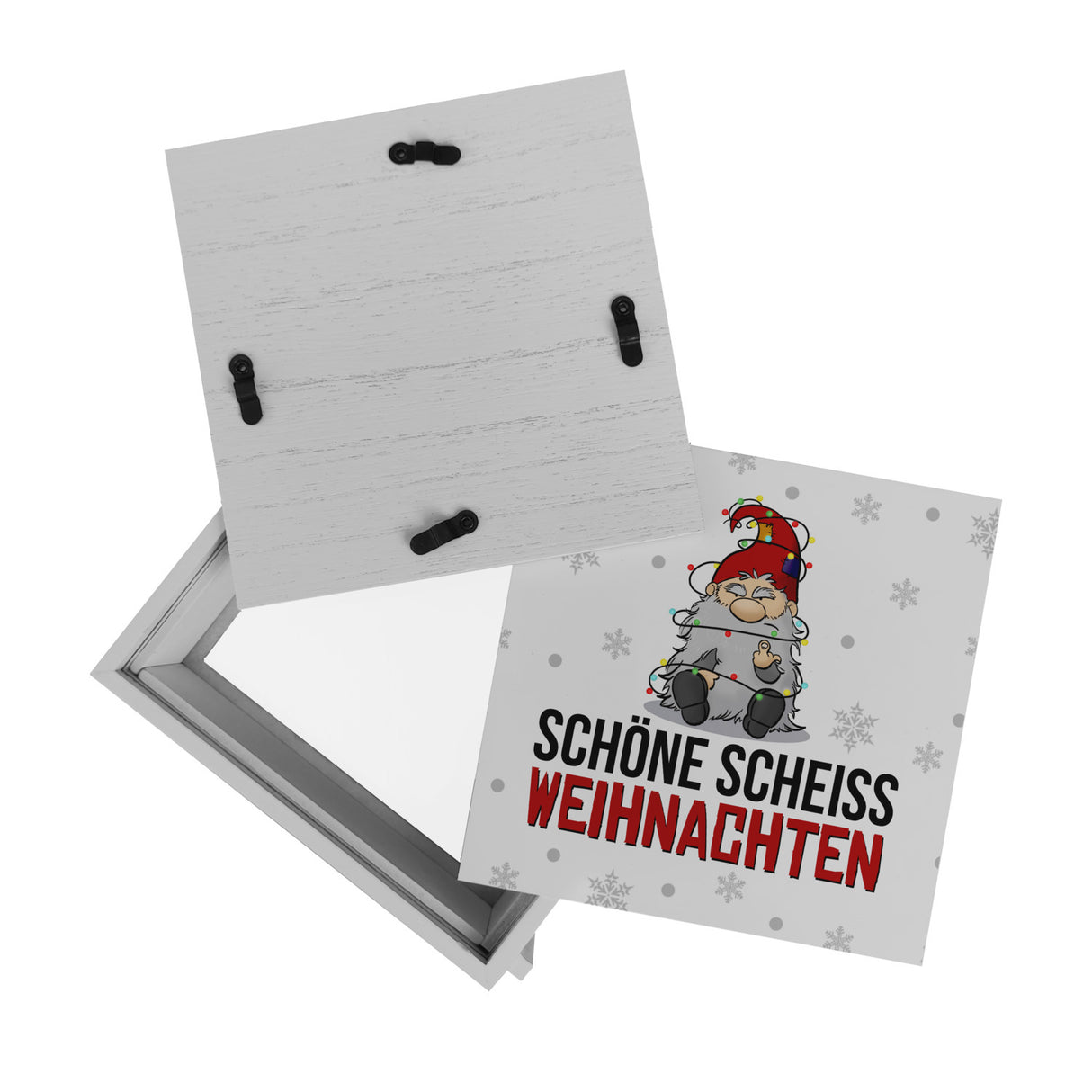 Grimmiger Wichtel Spardose mit Spruch Schöne scheiß Weihnachten