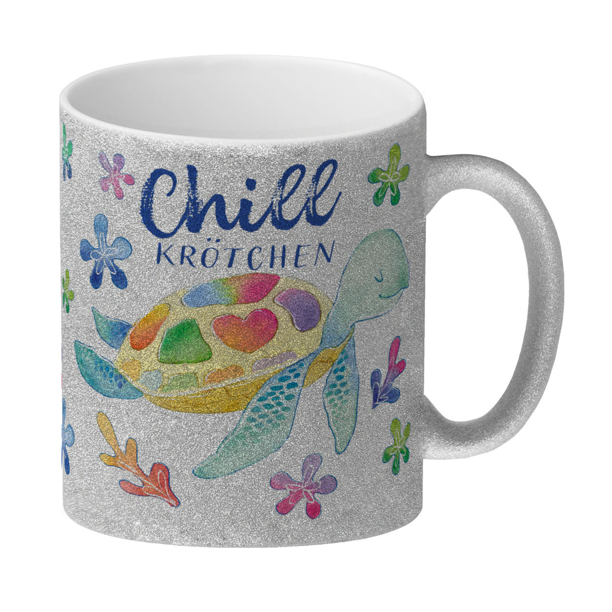 Schildkröte Kaffeebecher mit Spruch Chillkrötchen