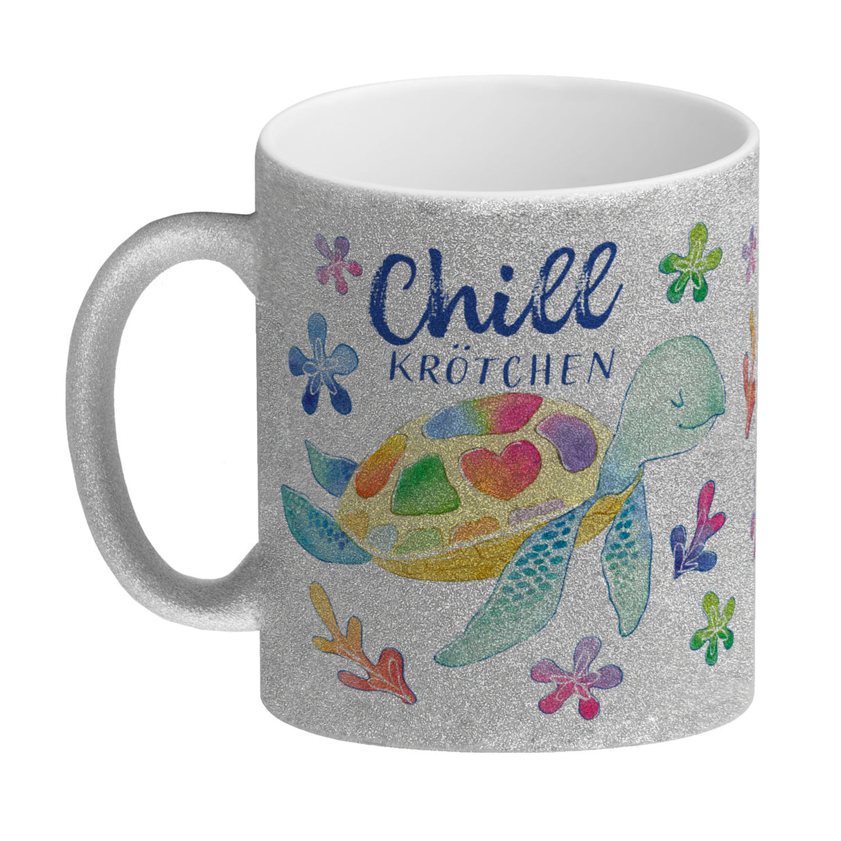 Schildkröte Kaffeebecher mit Spruch Chillkrötchen