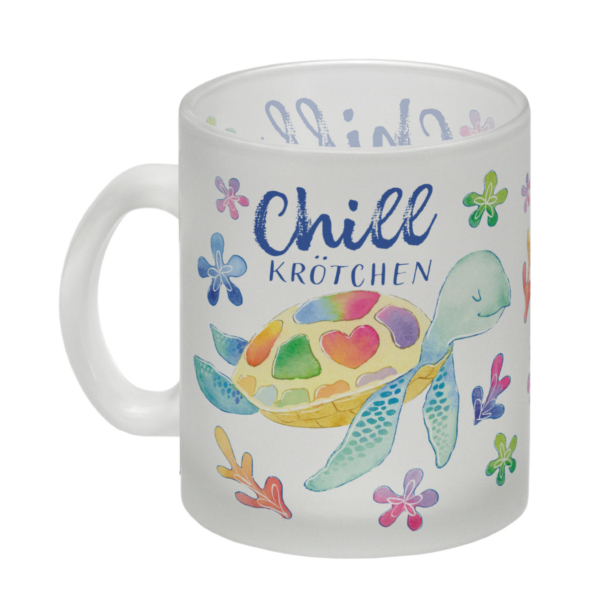 Schildkröte Kaffeebecher mit Spruch Chillkrötchen