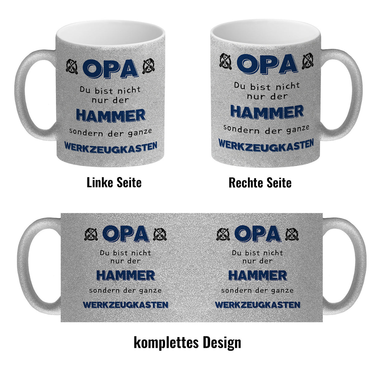 Opa Kaffeebecher mit Spruch Du bist nicht nur der Hammer