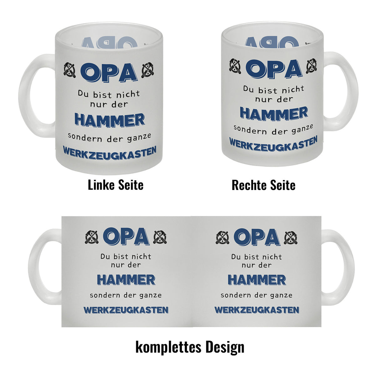 Opa Kaffeebecher mit Spruch Du bist nicht nur der Hammer