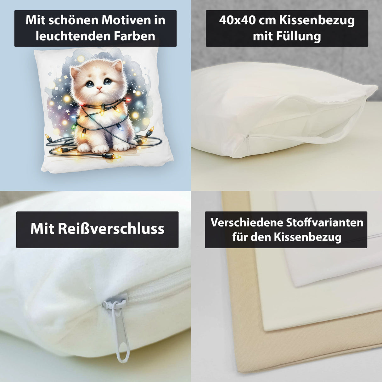 Kuschel Kätzchen Kissen