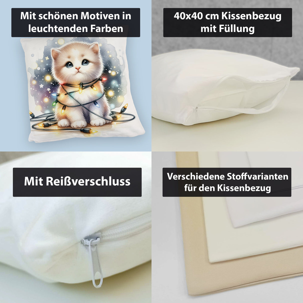 Kuschel Kätzchen Kissen