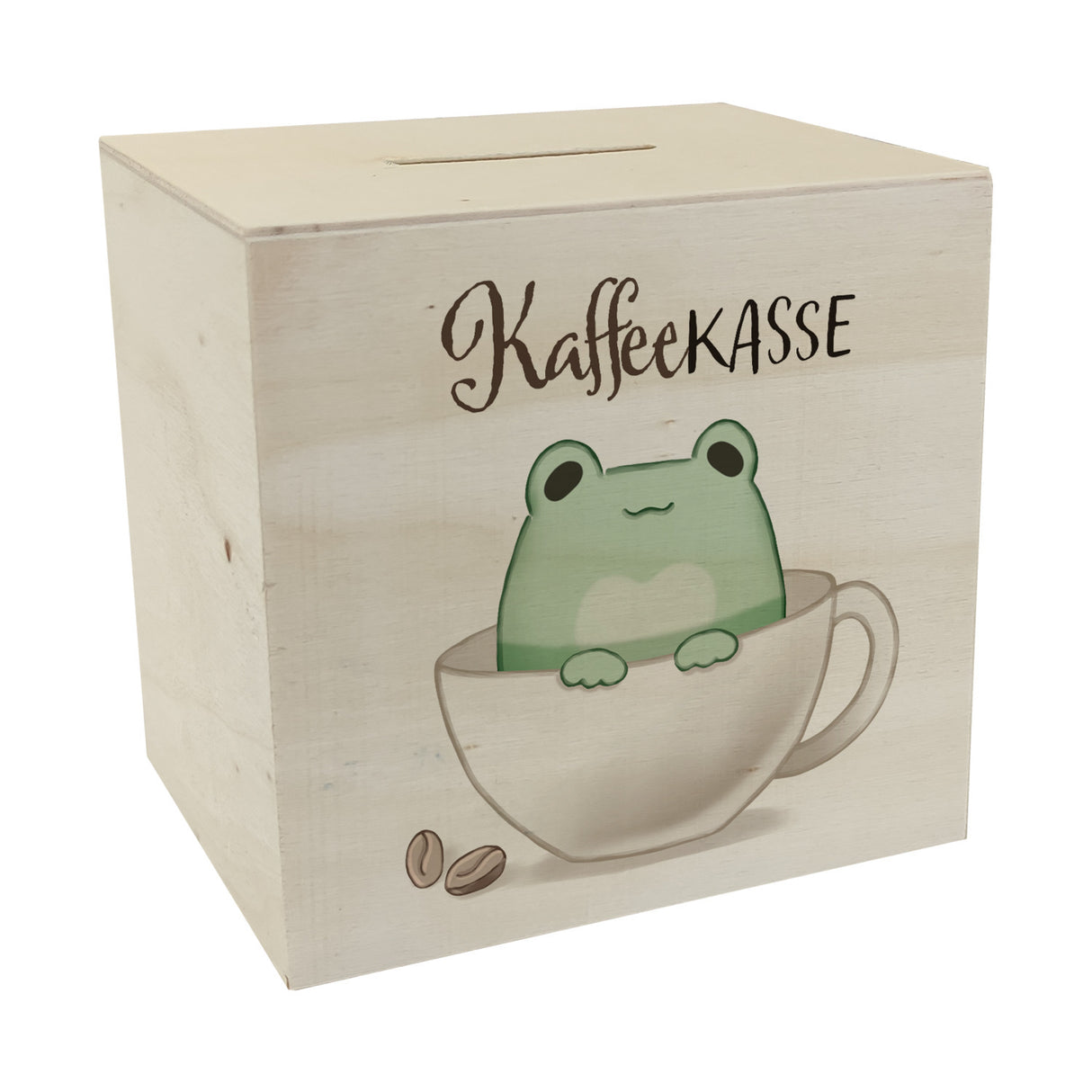 Frosch Spardose mit Spruch Kaffeekasse
