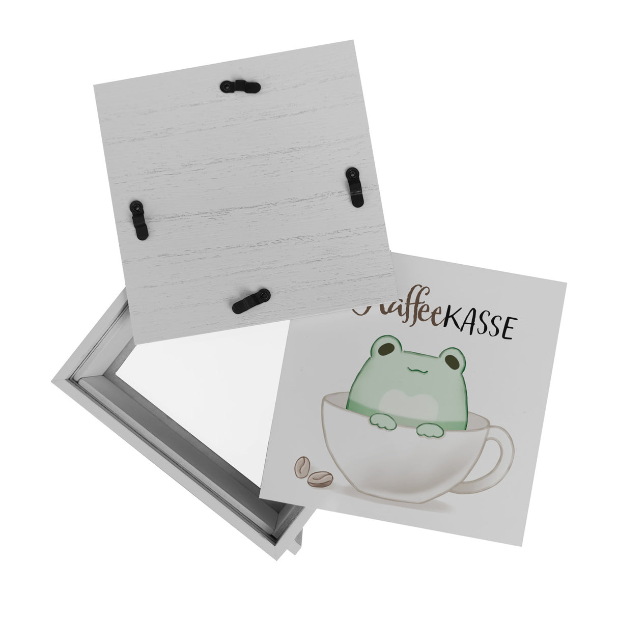 Frosch Spardose mit Spruch Kaffeekasse
