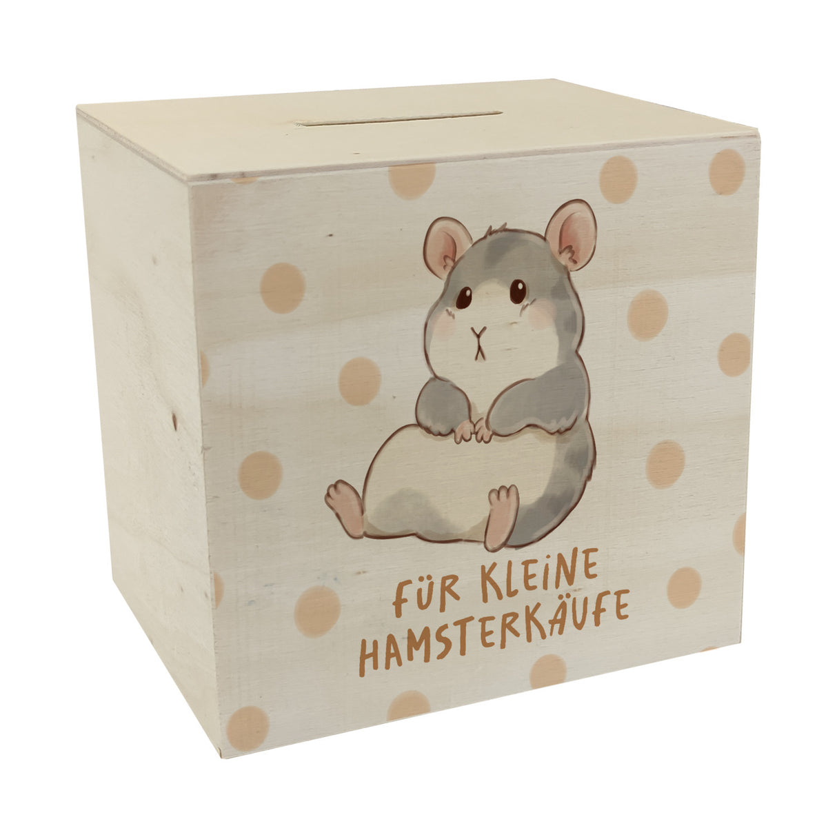 Hamster Spardose mit Spruch Für kleine Hamsterkäufe