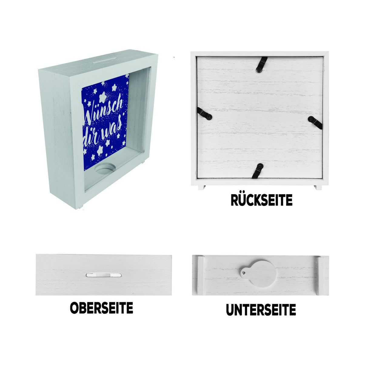 Sternenhimmel Spardose mit Spruch Wünsch dir was