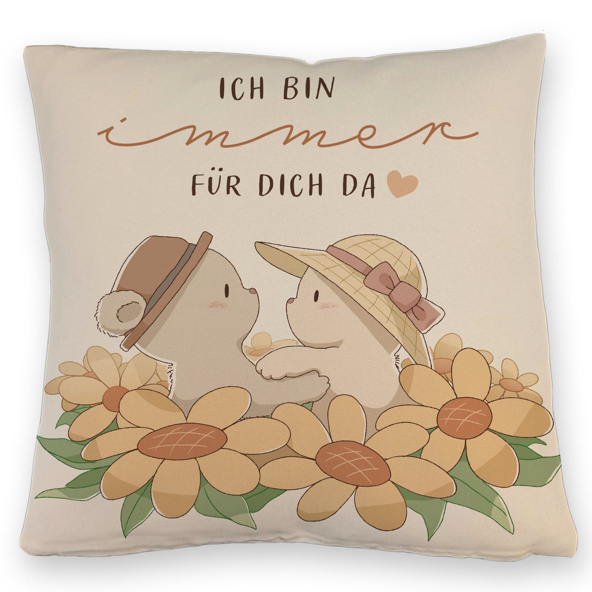 Bären Kissen mit Spruch Ich bin immer für dich da
