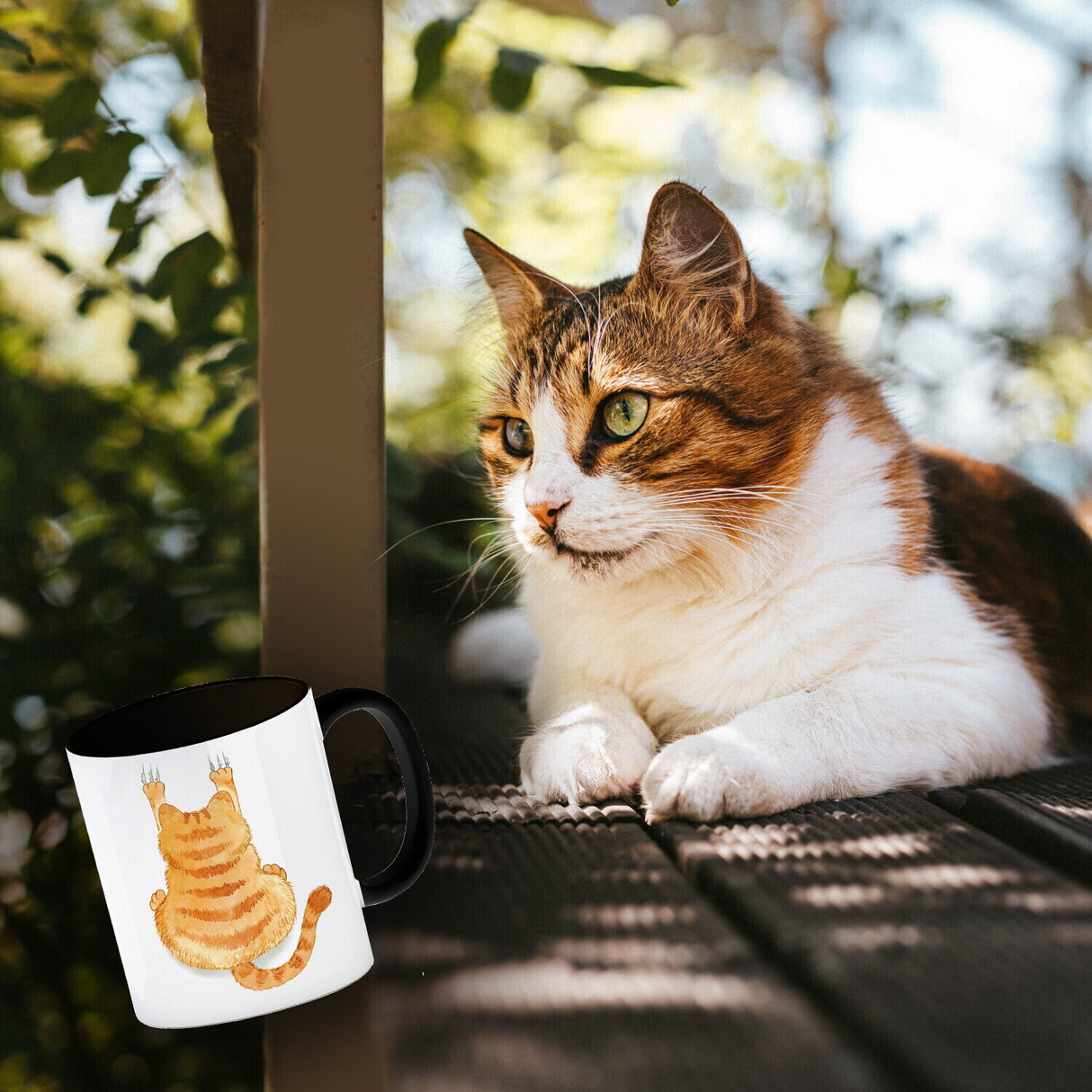 Aggressiver Kater Kaffeebecher